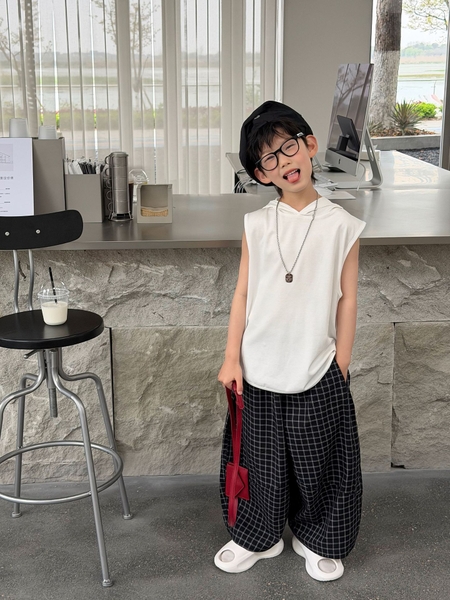 SD Áo Hoodie+Quần Caro Đen FS
