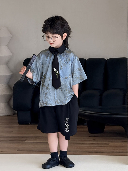 SN Áo Xám+Quần Đai Lá Trúc Cavat