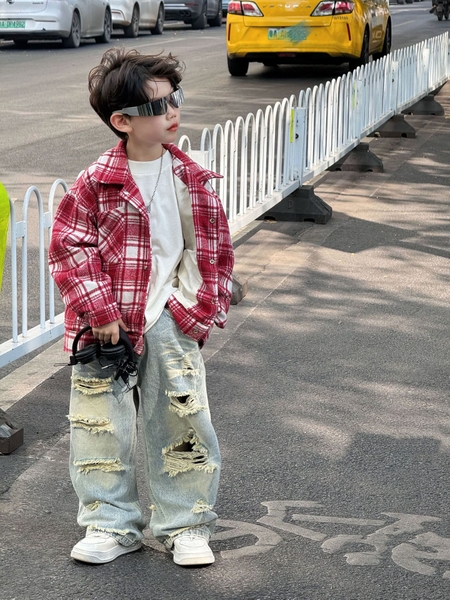 Áo Khoác Dạ Caro Đỏ FS