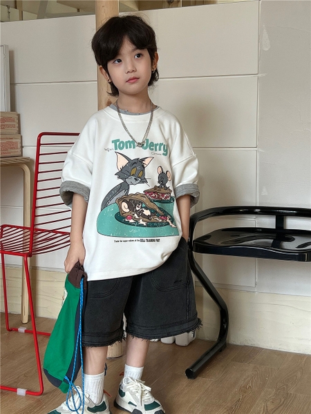 Áo Ngắn T&J Trắng SN