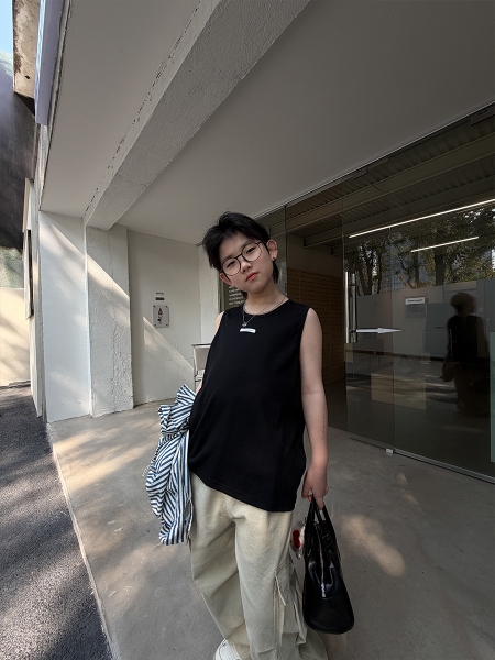 Áo Ba Lỗ Đen Thun Gân Ly