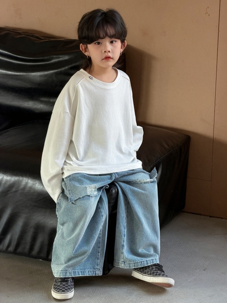 QD Jean Xanh Rách Mix 2 Lớp AY