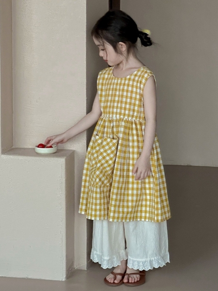 SD Váy Caro Vàng+Quần Kem YY
