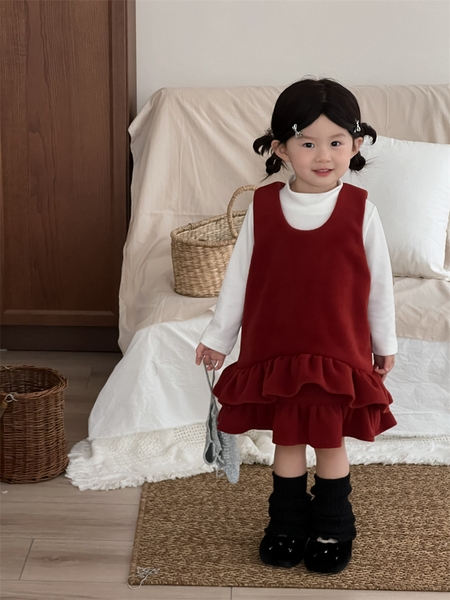 Váy Ngắn Kim Tuyến Đỏ Peach
