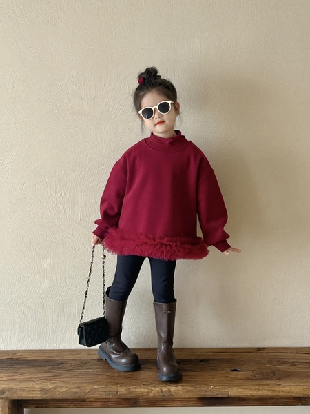 SD Áo Nỉ Đỏ+Legging Đen Dula