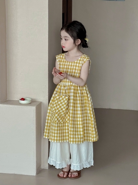SD Váy Caro Vàng+Quần Kem YY