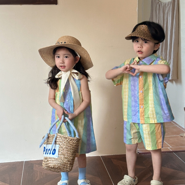Đầm thô ke màu