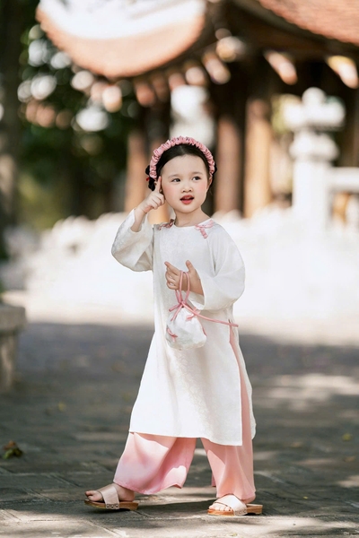 SET ÁO DÀI KEM QUẦN HỒNG