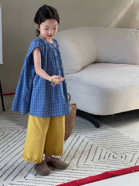 SD Áo Caro Xanh+Quần Vàng YK