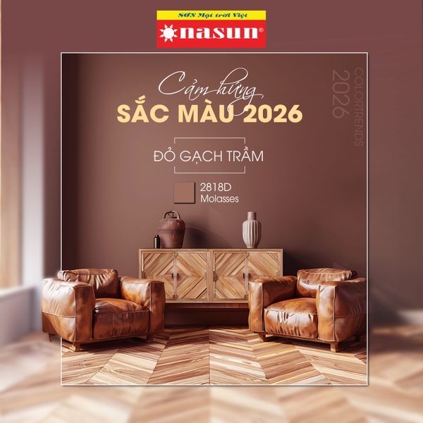 màu sắc xu hướng 2026, Colortrends 2026, màu sơn đẹp 2026, bảng màu 2026, màu pastel 2026, màu xanh rêu 2026, màu trắng kem 2026