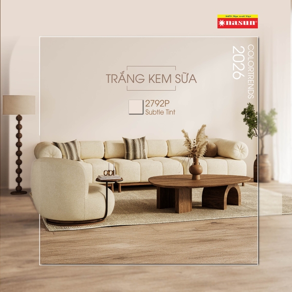 màu sắc xu hướng 2026, Colortrends 2026, màu sơn đẹp 2026, bảng màu 2026, màu pastel 2026, màu xanh rêu 2026, màu trắng kem 2026