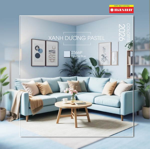 màu sắc xu hướng 2026, Colortrends 2026, màu sơn đẹp 2026, bảng màu 2026, màu pastel 2026, màu xanh rêu 2026, màu trắng kem 2026