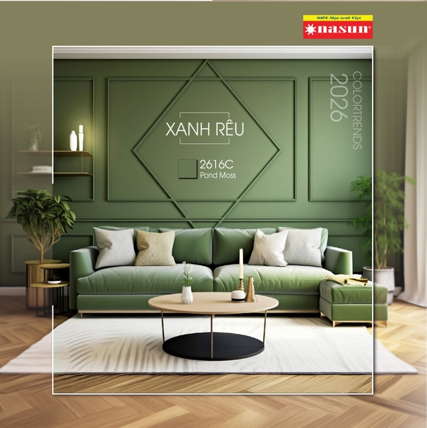màu sắc xu hướng 2026, Colortrends 2026, màu sơn đẹp 2026, bảng màu 2026, màu pastel 2026, màu xanh rêu 2026, màu trắng kem 2026