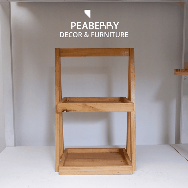 Khay gỗ decor 2 tầng