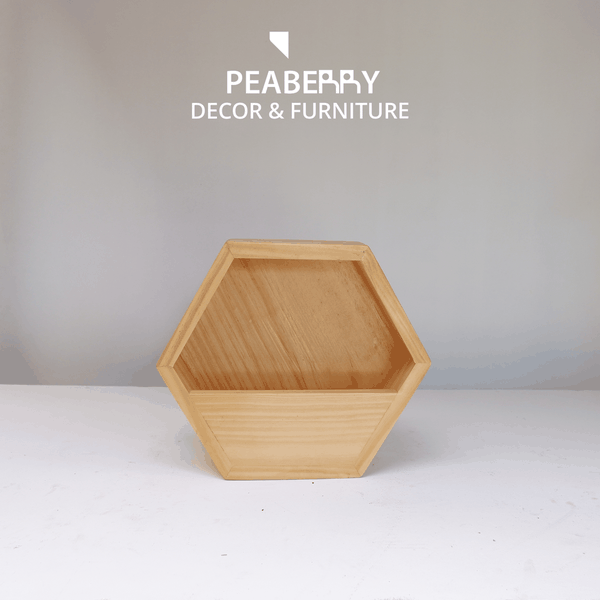 Khay gỗ decor lục giác