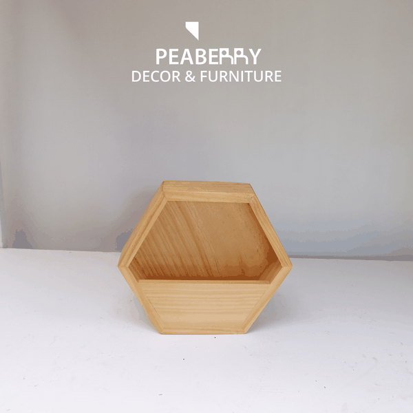 Khay gỗ decor lục giác