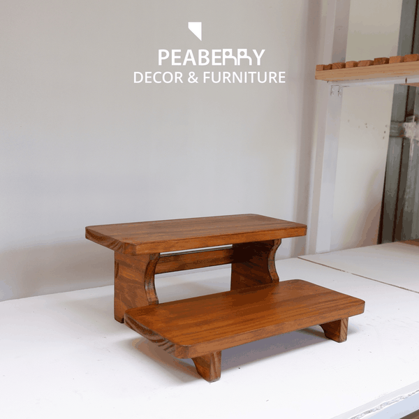 Kệ gỗ decor 2 tầng