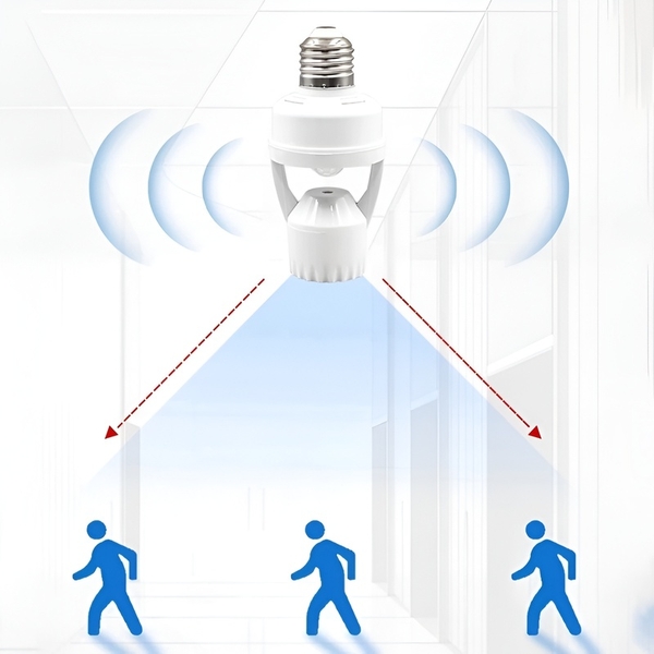 Đui Đèn Cảm Ứng Hồng Ngoại E27 – Tự Động Bật Tắt, Tiết Kiệm Điện