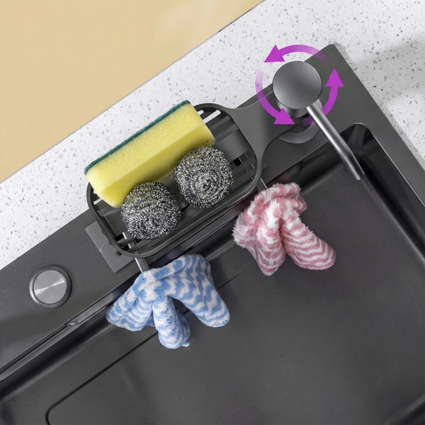 Bộ Vòi Bơm Nước Rửa Chén Gắn Chậu Tích Hợp Khay & Dây Dẫn Nối Dài – Giải Pháp Tối Ưu Không Gian Bếp