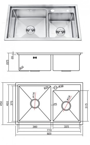 Chậu rửa bát Sobiung SB-8245