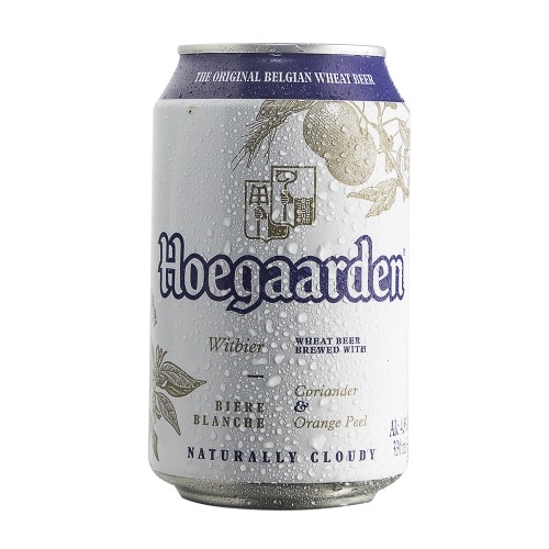 Bia Hoegaarden trắng 4,9% Bỉ – thùng 24 lon 330 ml (LD)