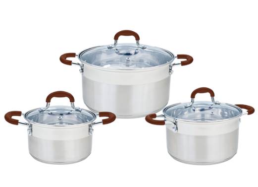 BỘ NỒI INOX SMARTCOOK 3 CHIẾC CỠ 16CM, 20CM, 24CM-SM3331-2353331