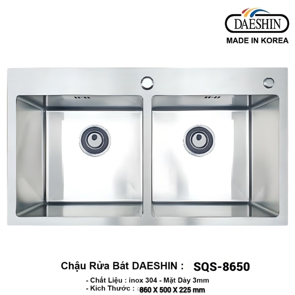 Chậu rửa bát cao cấp Daeshin SQS-8625