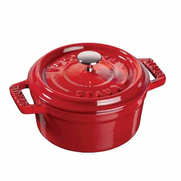 Nồi gang tròn Staub màu đỏ cherry 14cm - 0.8L