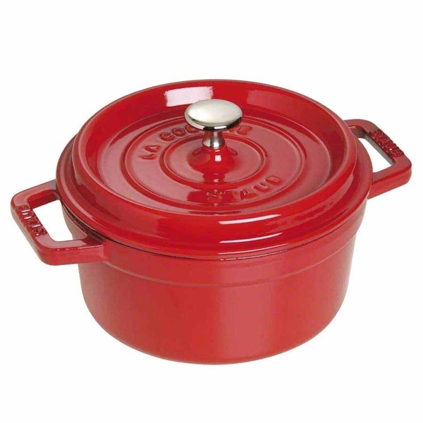 Nồi gang tròn Staub màu đỏ cherry 22cm - 2.6L