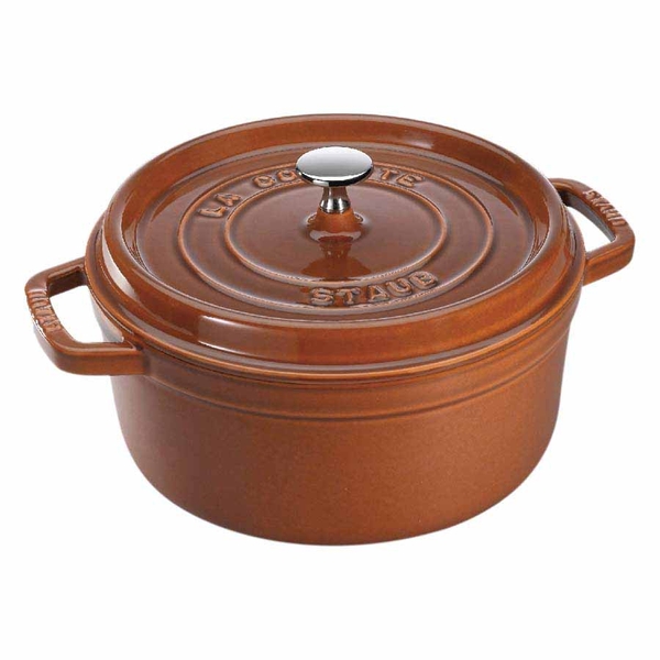 Nồi gang tròn Staub màu nâu vàng 22cm - 2.6L