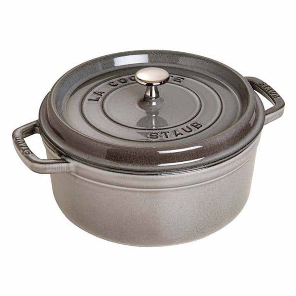 Nồi gang tròn Staub màu xám 24cm - 3.8L