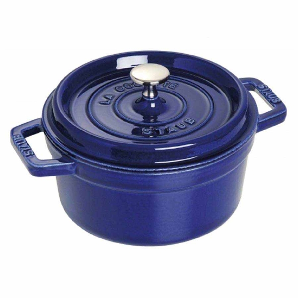 Nồi gang tròn Staub màu xanh đen 22cm - 2.6L 1102291