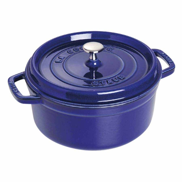 Nồi gang tròn Staub màu xanh đen 24cm - 3.8L
