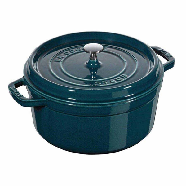 Nồi gang tròn Staub màu xanh ngọc 24cm - 3.8L