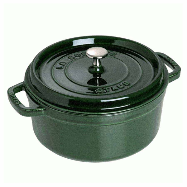 Nồi gang tròn Staub màu xanh rêu 20cm - 2.2L