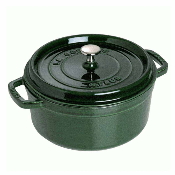 Nồi gang tròn Staub màu xanh rêu 22cm - 2.6L