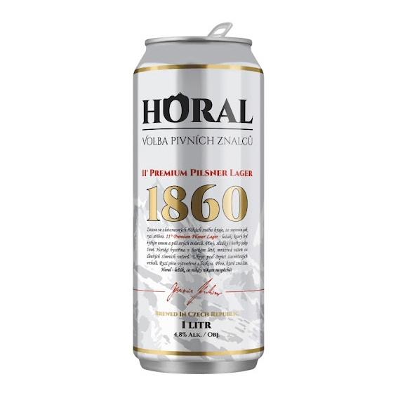 Bia Horal 1860 Pilsner Lager 4,6% Tiệp – thùng 24 lon 500ml