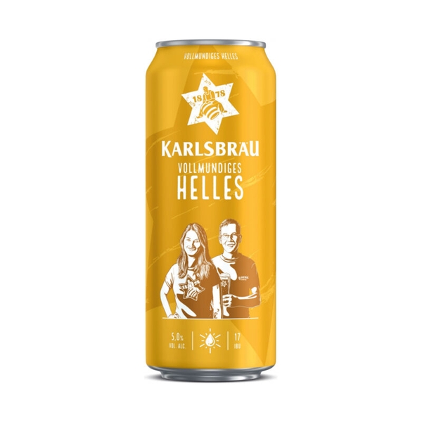 Bia Karlsbrau Vollmundiges Helles 5% Đức – thùng 24 lon 500ml