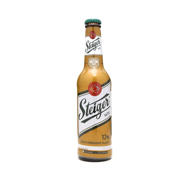 Bia Steiger vàng 5% Tiệp – thùng 24 chai 330ml
