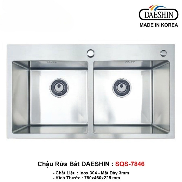 Chậu rửa bát cao cấp Daeshin SQS-7846