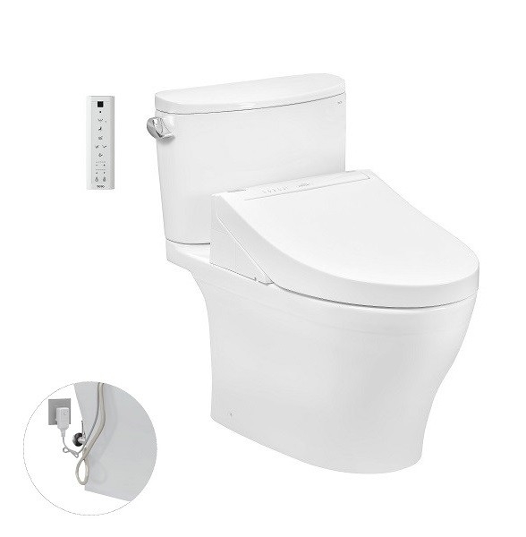 Bàn cầu TOTO, kèm nắp rửa điện tử WASHLET dòng C5: CS767RW14