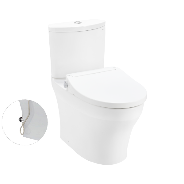 Bàn cầu TOTO, kèm vòi rửa nước lạnh CS838DE2 (nắp rửa nước lạnh TCW07S)