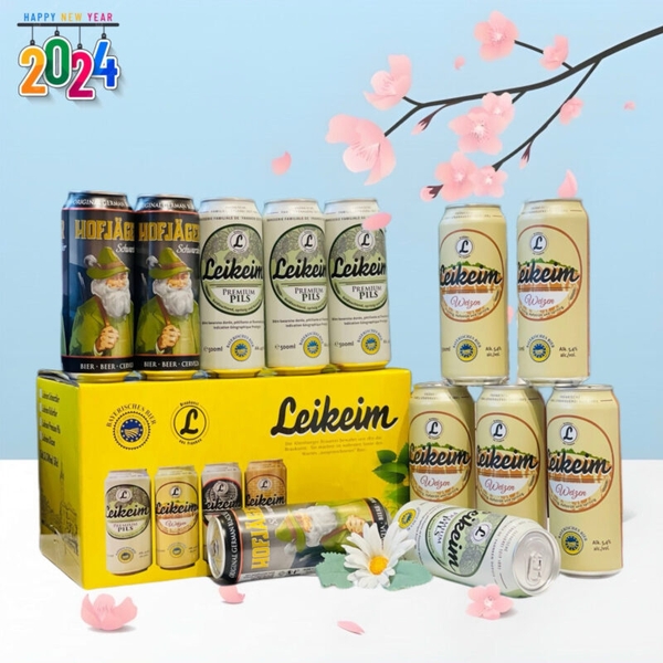 Hộp quà 15 lon bia Leikeim Đức