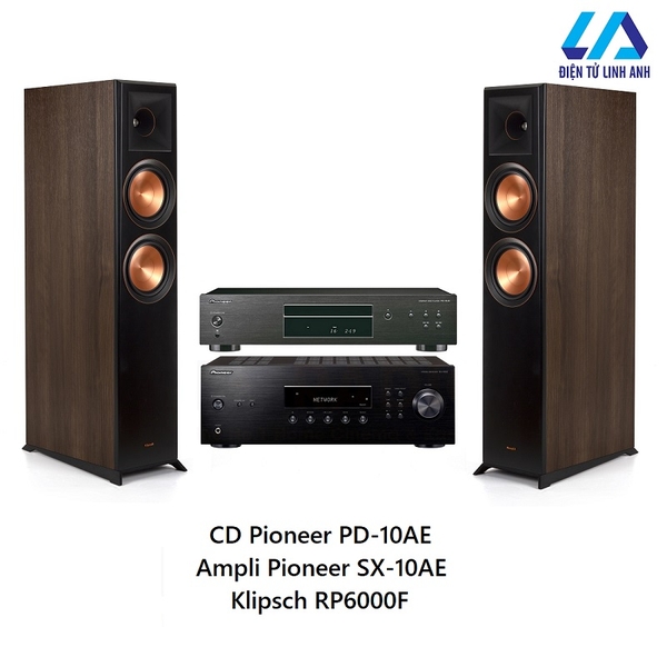Dàn nghe nhạc Pioneer SX-10AE và Klipsch RP-6000F