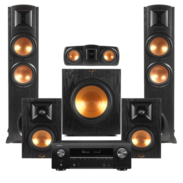 Dàn xem phim 5.1 Denon AVR-X1600H và Klipsch F-200