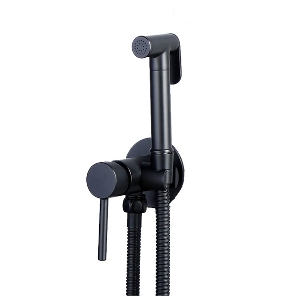 Vòi xịt vệ sinh nóng lạnh âm tường màu đen Daelim DL-1301B