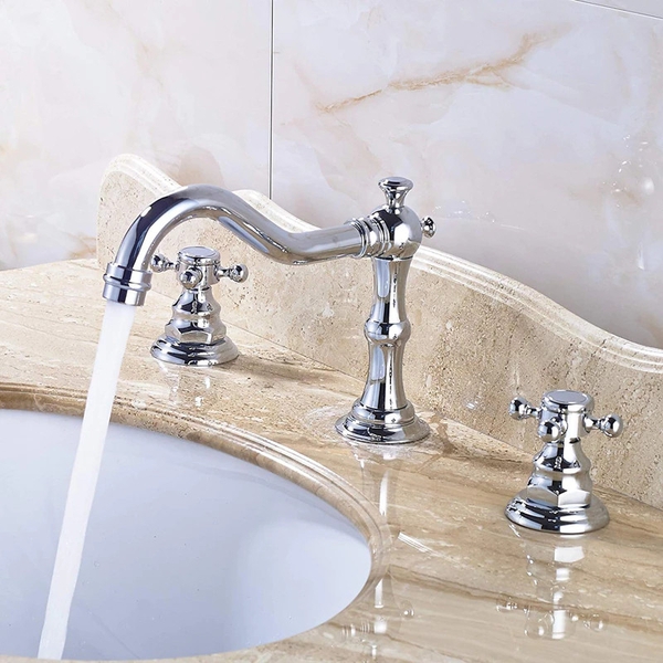 Vòi chậu lavabo vòi bồn tắm 3 lỗ mạ Crom Daelim DL-225072W