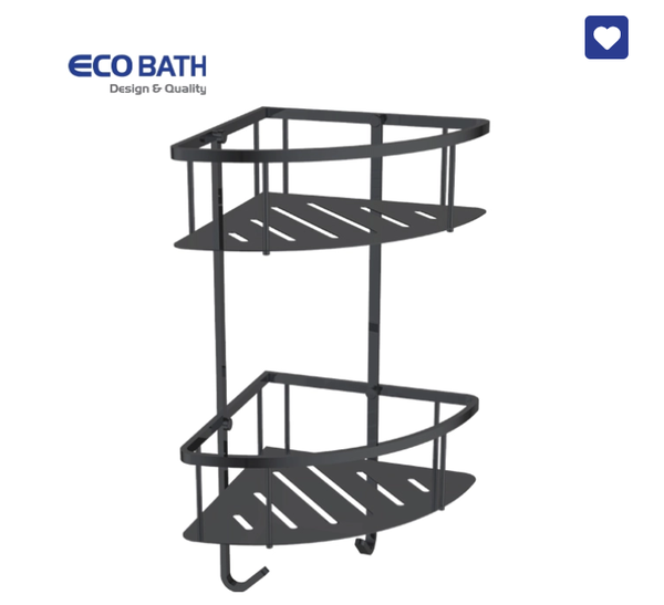 Kệ phòng tắm EcoBath EC4067-2MB đen mờ ( kệ góc 2 tầng )