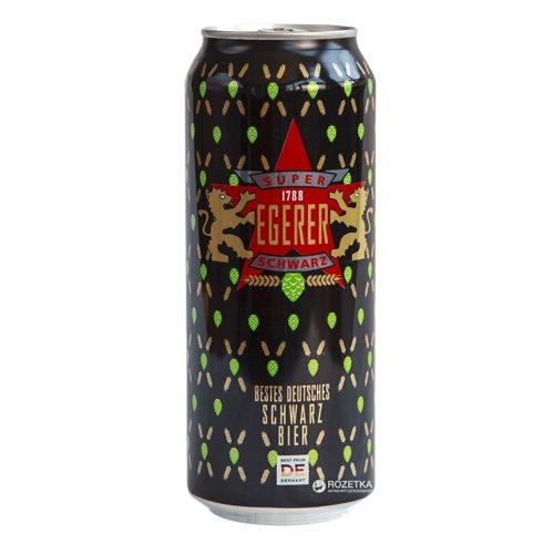 Bia Egerer Schwarz 4,9% Đức – thùng 24 lon 500ml