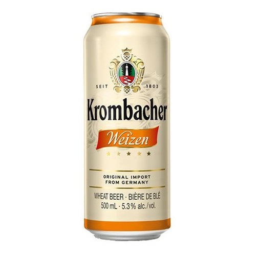 Bia Krombacher Weizen 5.3% Đức – thùng 24 lon 500ml